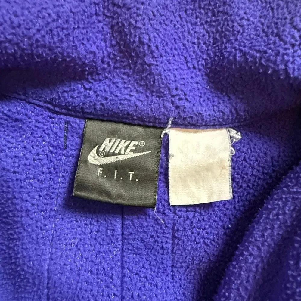 90s Vintage Nike Fit Purple Quarter Zip Pullover Fleece Large